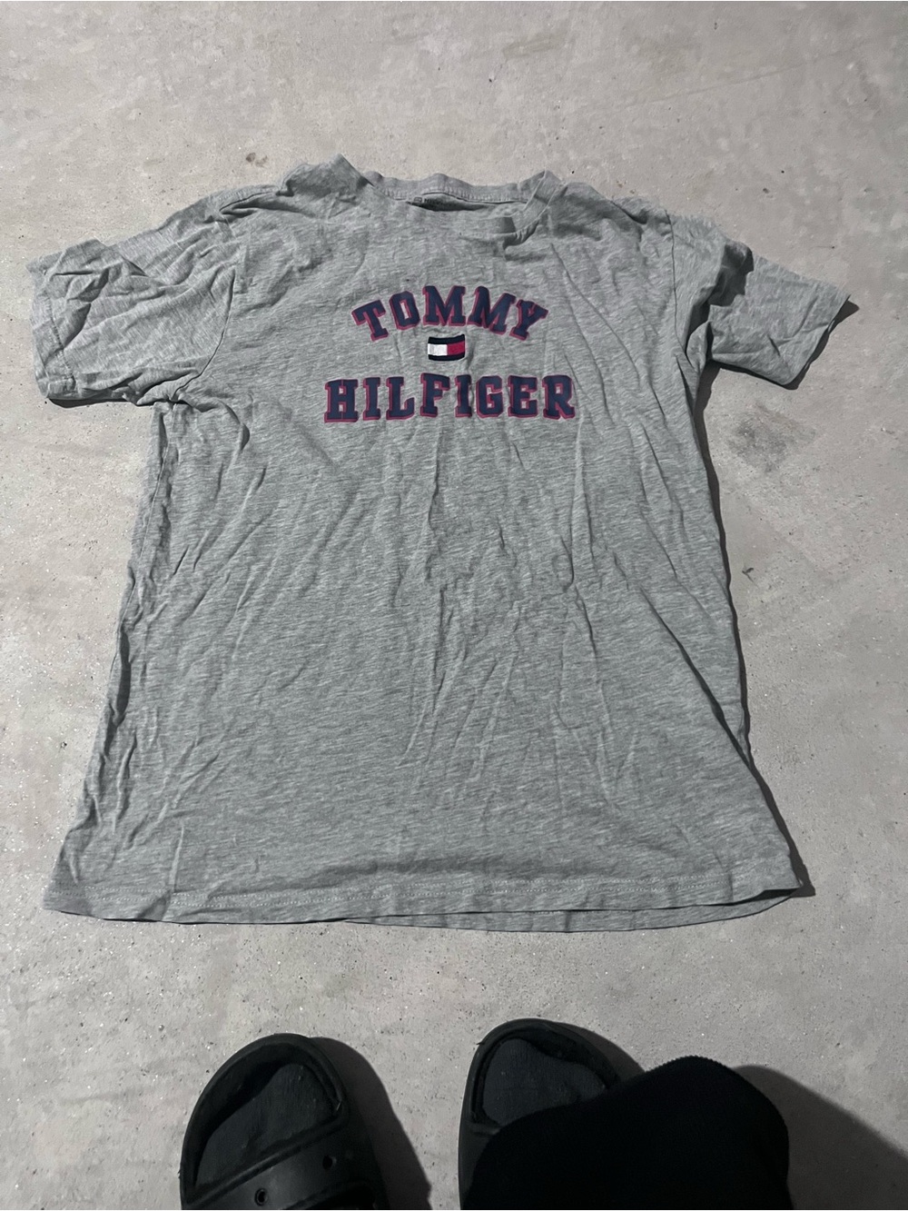 Tommy Hilfiger Light Gray Logo Short Sleeve Tee